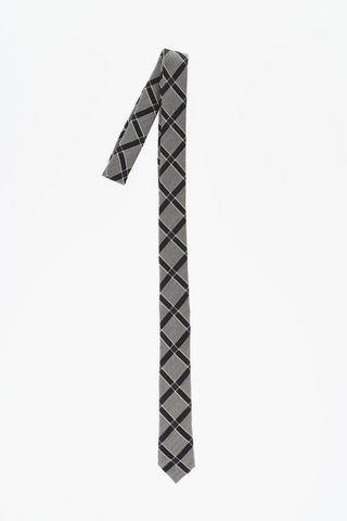 Wollmischkrawatte mit Diamantmuster
