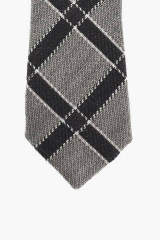 Wollmischkrawatte mit Diamantmuster
