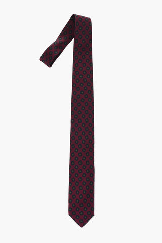 Geometric Patterned Silk Tie