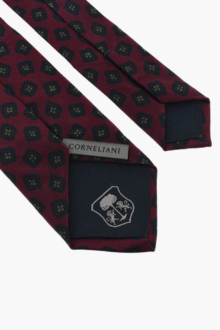 Geometric Patterned Silk Tie