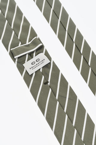 CC COLLECTION Oblique Striped Silk Tie