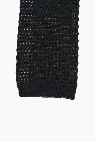 Crochet Silk Tie with Reversible Design
