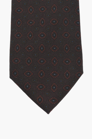 Geometric Patterned Silk Tie