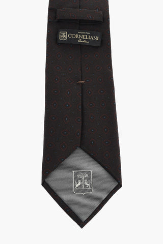 Geometric Patterned Silk Tie
