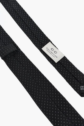 CC COLLECTION Schmale Seidenkrawatte im Jacquardmuster