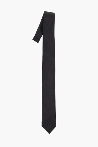 Cravatta in Satin di Seta a Pois