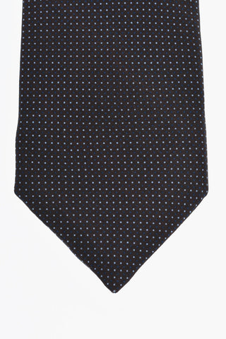Cravatta in Satin di Seta a Pois