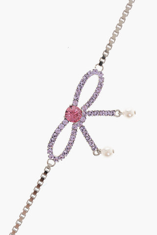 Single Long Clip Earring Embellished with Strass