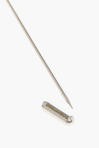 Metal D2 CLASSIC Tie Pin with Rhinestones