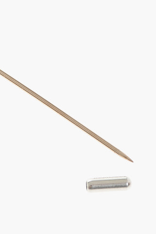 Metal D2 CLASSIC Tie Pin with Rhinestone Detail