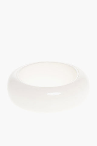 Bracciale Bangle in Tinta Unita con Logo Dorato