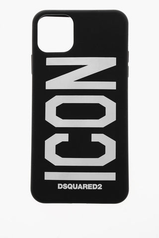 Solid Color Iphone 11 PRO MAX Case with Contrasting Logo