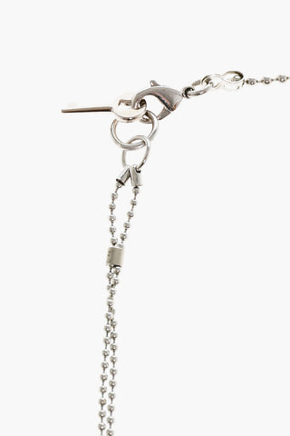 Silver-Tone Effect Metal Necklace with Pendants