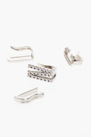 Metal BE ICON Hat's Clips Embellished with Rhinestones