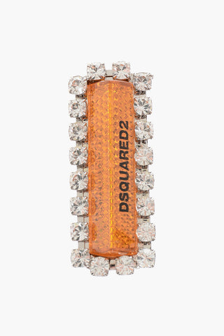 Metal D2 REFLECTOR Pin Embellished with Rhinestones