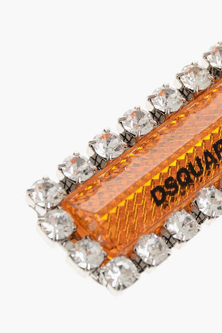 Metal D2 REFLECTOR Pin Embellished with Rhinestones