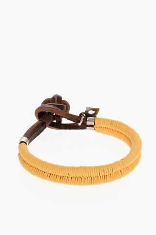 Embroidered Leather Bracelet