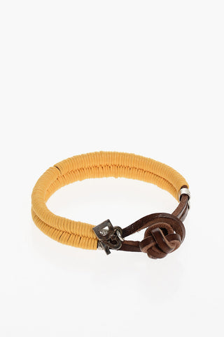Embroidered Leather Bracelet