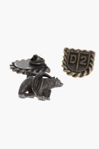 Set of 3 COWBOY Logoed Metal Pins
