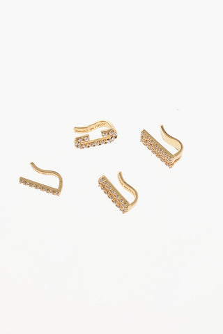 Metal BE ICON Hat's Clips Embellished with Rhinestones