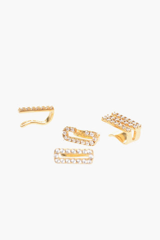 Metal BE ICON Hat's Clips Embellished with Rhinestones