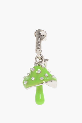 Single Clip-On Earring with Mushroom-Shaped Pendant