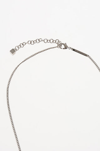 Brass Necklace with Ring Charms Embellished with Zirconias