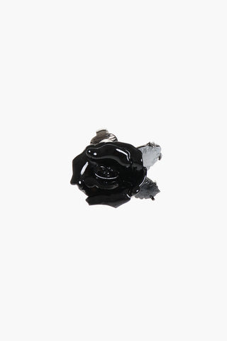 Single GOTHIC FLOWER Clip On Earring with Rose Shaped Design