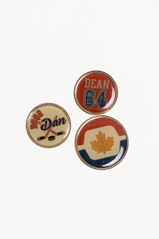 Set of 3 Logoed Metal Pins