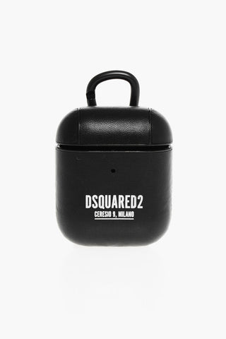 Custodia per Airpods in Tinta Unita con Logo a Contrasto