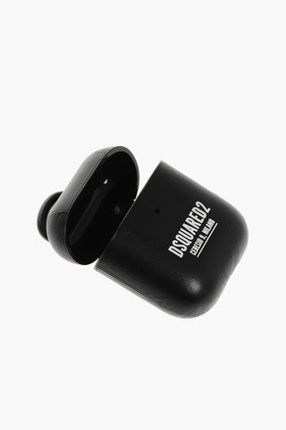 Custodia per Airpods in Tinta Unita con Logo a Contrasto