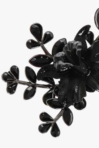 Metal Clip-On Earrings with Flower Shaped Design