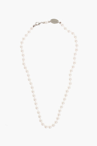 Solid Color Swarovski Pearls and Metal Necklace