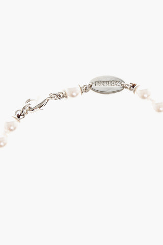 Solid Color Swarovski Pearls and Metal Necklace