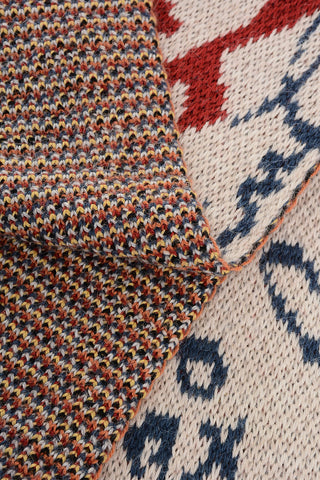 Alpaca Blend Scarf with Contrasting Details