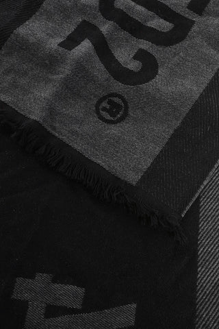Sciarpa in Lana Bicolore con Maxi Logo