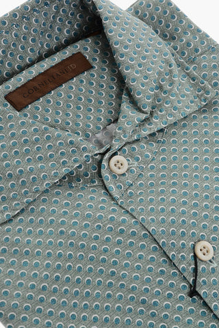 ID Polka Dot Patterned Silk Shirt