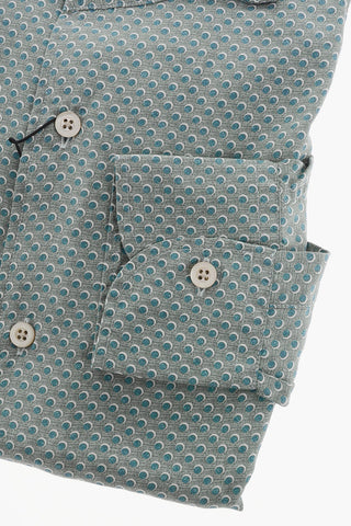 ID Camicia in Seta con Motivo a Pois