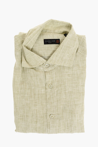 ID Camicia in Puro Lino con Collo Francese