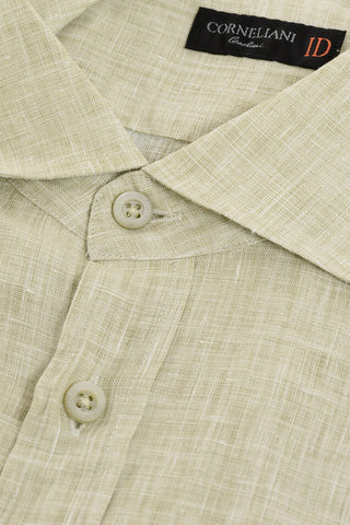 ID Camicia in Puro Lino con Collo Francese