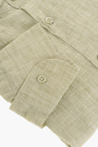 ID Camicia in Puro Lino con Collo Francese