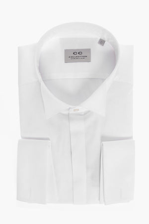 CC COLLECTION Wing-Tip Shirt with Concealed Placket