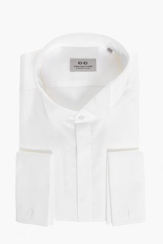 CC COLLECTION Stretch Cotton Wing-tip Shirt