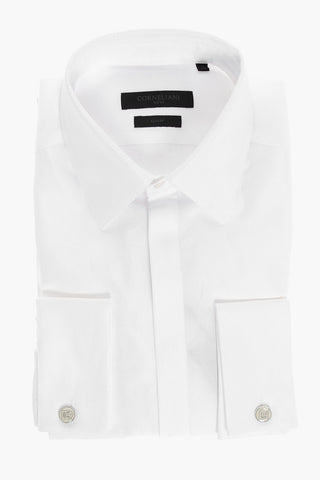 CODE Jacquard Cotton Blend Slim Fit Shirt