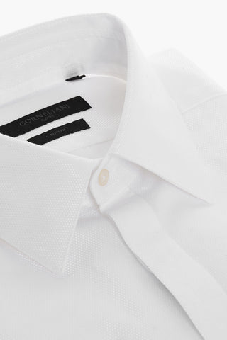 CODE Jacquard Cotton Blend Slim Fit Shirt