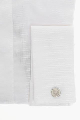 CODE Jacquard Cotton Blend Slim Fit Shirt
