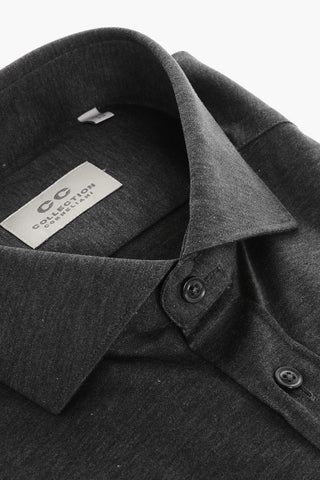 CC COLLECTION Camicia in Jersey di Cotone con Collo Francese
