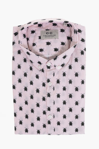 CC COLLECTION Short-Sleeve Shirt SCARAB with Button-Down Collar