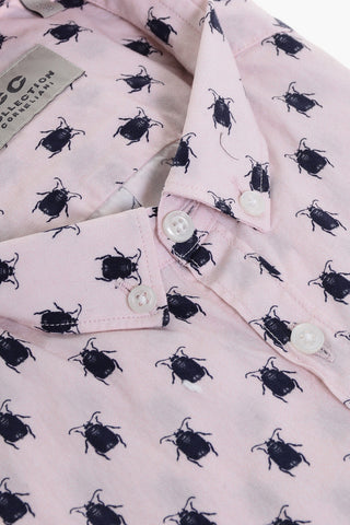 CC COLLECTION Short-Sleeve Shirt SCARAB with Button-Down Collar