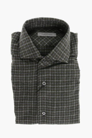 Checked Cotton Flannel Shirt